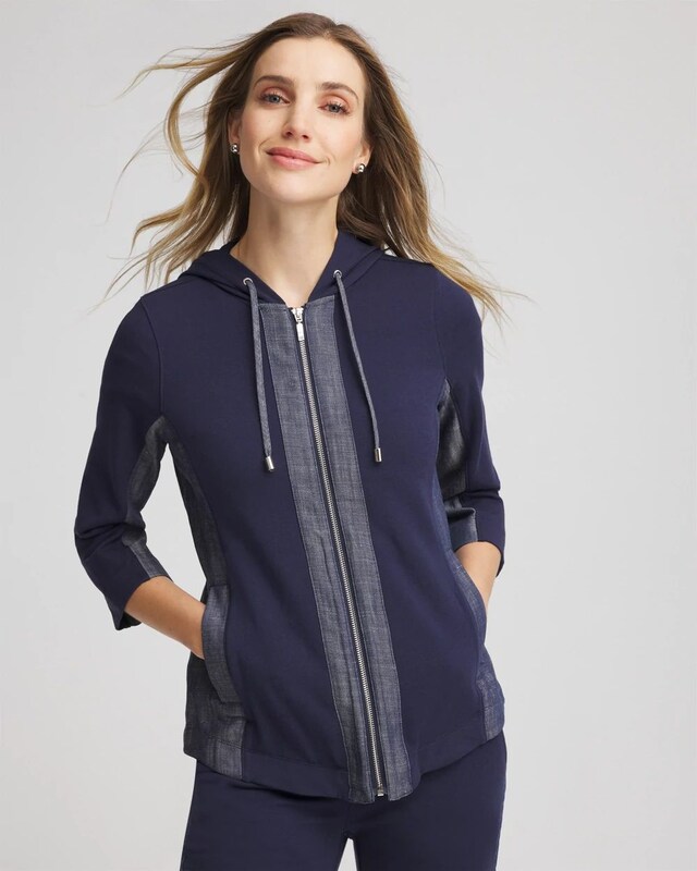 Zenergy French Terry & Chambray Jacket